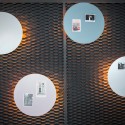 Luna lille design væglampe flad metal lys til stue soveværelse 