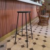 Circle høj designer barstole sort metal til køkkenø køkken bar hotel Udvalg