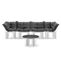 Atene T1 rundt lille sofabord sort hvidt design til have stue lounge Billig