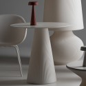 Fade T1-R lille rundt spisebord hvidt sort design cafe bord udendørs 