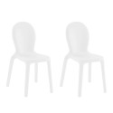 Chloé sæt med 2 stole design polyethylen til stue køkken restaurant Tilbud