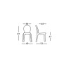 Chloé sæt med 2 stole design polyethylen til stue køkken restaurant Egenskaber