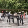 Chloé sæt med 2 stole design polyethylen til stue køkken restaurant Kampagne