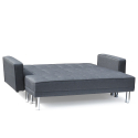 Agata Plus 2 personers sofa sovesofa eco læder med fodskammel til stue Valgfri