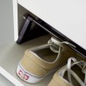 KimShoe 5WS træ skoskab hvid skoreol med 5 klaplåger 15 par sko Udsalg