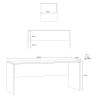 Simply 180 lille smalt design skrivebord træ til gamer kontor studie Valgfri