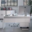 Regular 120 lille smalt design skrivebord træ til gamer kontor studie Rabatter