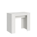 Basic askehvid spisebord med udtræk 90x48-308 cm træ konsolbord Tilbud