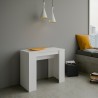 Basic askehvid spisebord med udtræk 90x48-308 cm træ konsolbord Udsalg