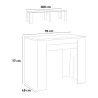Basic askehvid spisebord med udtræk 90x48-308 cm træ konsolbord Valgfri