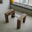 Basic Noix valnød spisebord med udtræk 90x48-308 cm træ konsolbord Rabatter