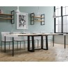 Asia askehvid spisebord med udtræk 90x40-288 cm træ konsolbord Udvalg
