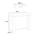 Asia askehvid spisebord med udtræk 90x40-288 cm træ konsolbord Mængderabat