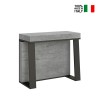 Asia Concrete betongrå spisebord med udtræk 90x40-288 cm træ konsolbord På Tilbud