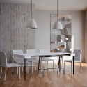 Banco askehvid spisebord med udtræk 90x40-300 cm træ konsolbord Udsalg