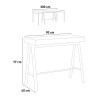 Banco askehvid spisebord med udtræk 90x40-300 cm træ konsolbord Rabatter