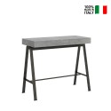 Banco Concrete betongrå spisebord med udtræk 90x40-300 cm konsolbord På Tilbud