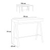 Banco Small hvid ask spisebord med udtræk 90x40-196 cm træ konsolbord Udsalg