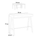 Banco Small Marble marmor spisebord med udtræk 90x40-196 cm konsolbord Udsalg