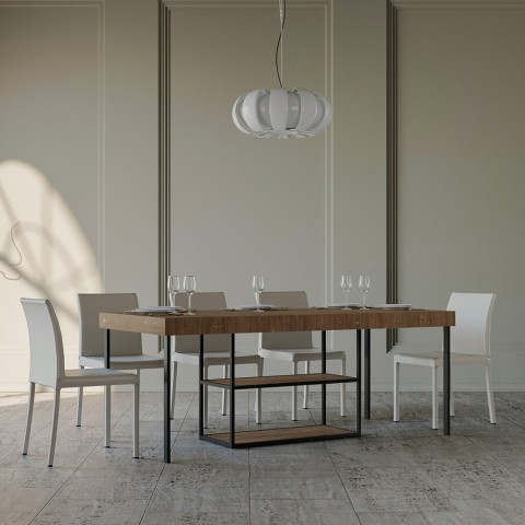 Camelia Premium Fir spisebord med udtræk grantræ 90x40-290 cm