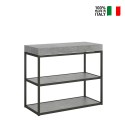 Plano Small Concrete grå spisebord med udtræk 90x40-196 cm konsolbord På Tilbud