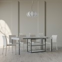 Plano hvid asketræ spisebord med udtræk 90x40-300 cm træ konsolbord Udsalg