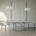 Plano hvid asketræ spisebord med udtræk 90x40-300 cm træ konsolbord Rabatter