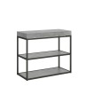 Plano Concrete grå spisebord med udtræk 90x40-300 cm træ konsolbord Tilbud