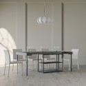 Plano Concrete grå spisebord med udtræk 90x40-300 cm træ konsolbord Kampagne