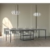 Plano Concrete grå spisebord med udtræk 90x40-300 cm træ konsolbord Udsalg