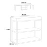 Plano Concrete grå spisebord med udtræk 90x40-300 cm træ konsolbord Rabatter