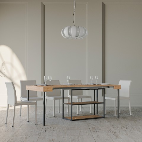 Plano Fir grantræ spisebord med udtræk 90x40-300 cm træ konsolbord