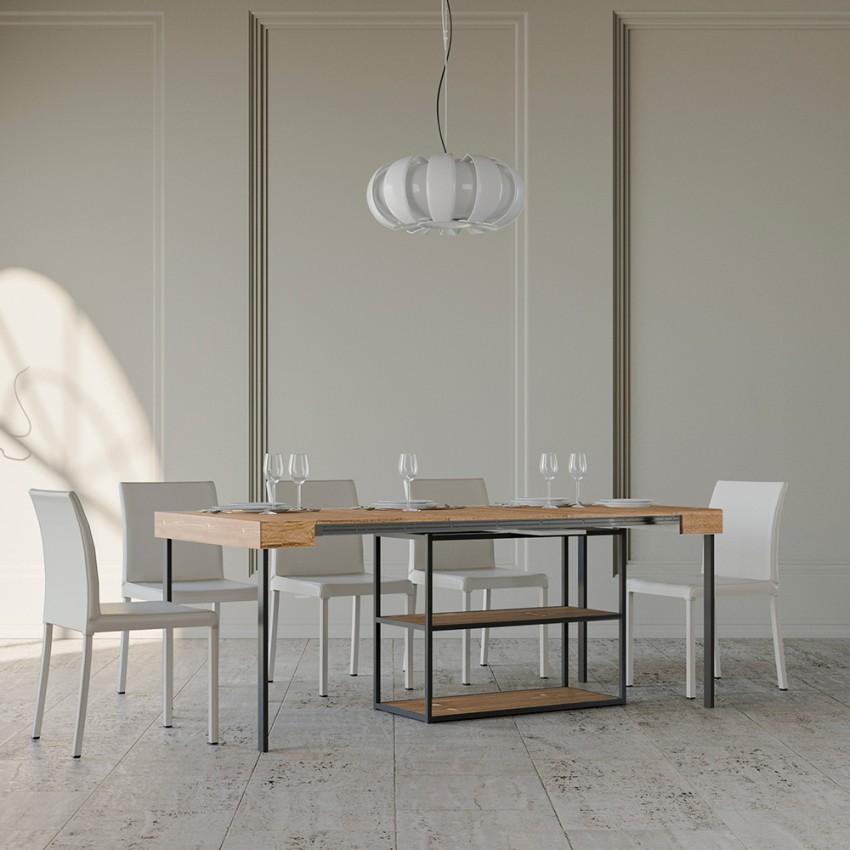 Plano Fir grantræ spisebord med udtræk 90x40-300 cm træ konsolbord Kampagne