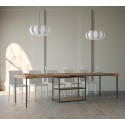Plano Fir grantræ spisebord med udtræk 90x40-300 cm træ konsolbord Udsalg