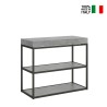 Plano Premium Concrete grå spisebord med udtræk 90x40-300cm konsolbord På Tilbud