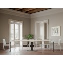 Capital hvid asketræ spisebord med udtræk 90x40-300 cm træ konsolbord Udsalg