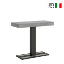 Capital Concrete grå spisebord med udtræk 90x40-300 cm træ konsolbord På Tilbud