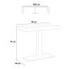 Capital Concrete grå spisebord med udtræk 90x40-300 cm træ konsolbord Udvalg