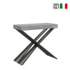 Diago Small Concrete grå spisebord med udtræk 90x40-196 cm konsolbord På Tilbud