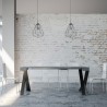 Diago Small Concrete grå spisebord med udtræk 90x40-196 cm konsolbord Udvalg