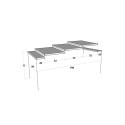 Diago Small Concrete grå spisebord med udtræk 90x40-196 cm konsolbord Mængderabat