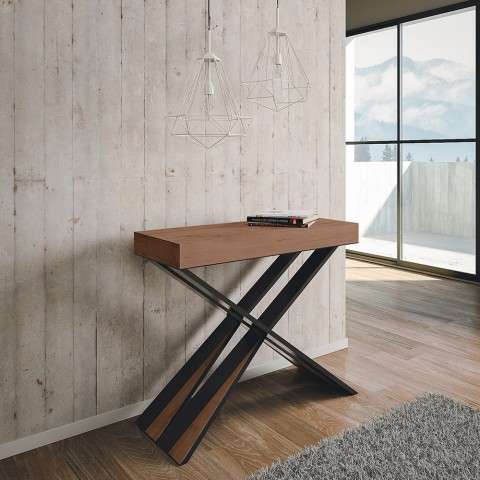 Diago Premium Oak egetræ spisebord med udtræk 90x40-300 cm konsolbord Kampagne