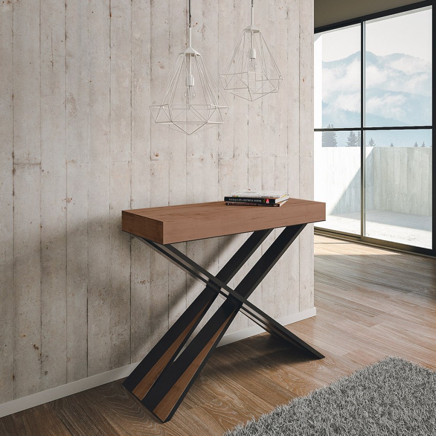 Diago Premium egetræ spisebord med udtræk 90x40-300 cm konsolbord