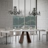 Diamante hvid asketræ spisebord med udtræk 90x40-300 cm træ konsolbord Rabatter