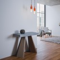 Diamante Concrete grå spisebord med udtræk 90x40-300 cm træ konsolbord Kampagne