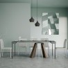 Diamante Concrete grå spisebord med udtræk 90x40-300 cm træ konsolbord Udsalg