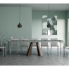 Diamante Concrete grå spisebord med udtræk 90x40-300 cm træ konsolbord Rabatter