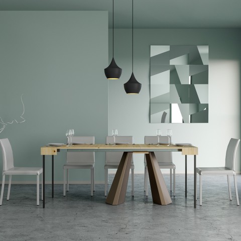 Diamante Nature grantræ spisebord med udtræk 90x40-300 cm konsolbord
