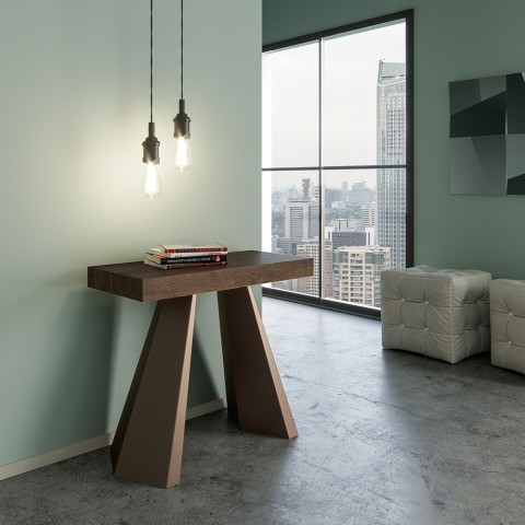 Diamante Premium Noix spisebord med udtræk 90x40-300 cm træ konsolbord Kampagne