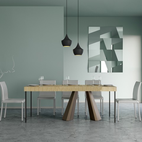 Diamante Premium Nature spisebord med udtræk 90x40-300 cm konsolbord